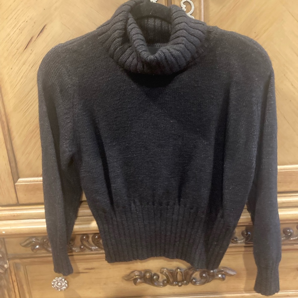 Vintage Peruvian Connection Black  Turtleneck Sweater
